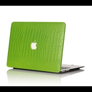 Lime Faux Crocodile MacBook Case